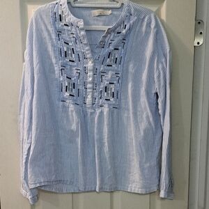 Blue Striped Women's Top